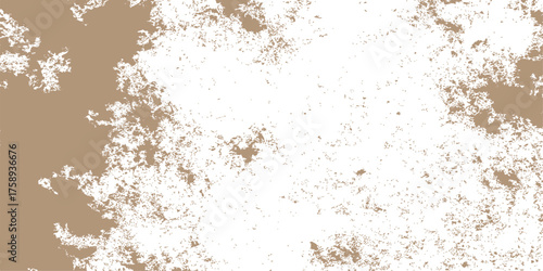 Brown grunge wall texture with rusty metal detail is an old, rough vintage surface background pattern