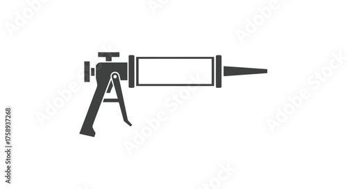 Caulking Gun Illustration: A Tool for Sealing and Construction Projects.