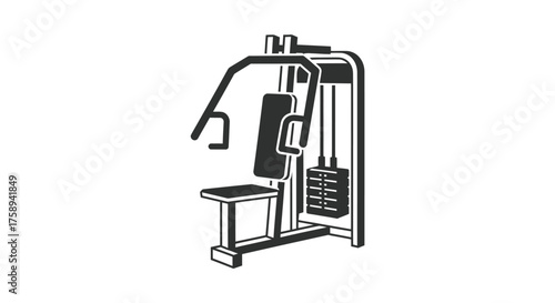 Chest Press Machine: Gym Equipment for Strength Training and Fitness.