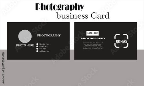 Business card photography template
