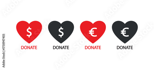 Donate icon. Charity illustration vector