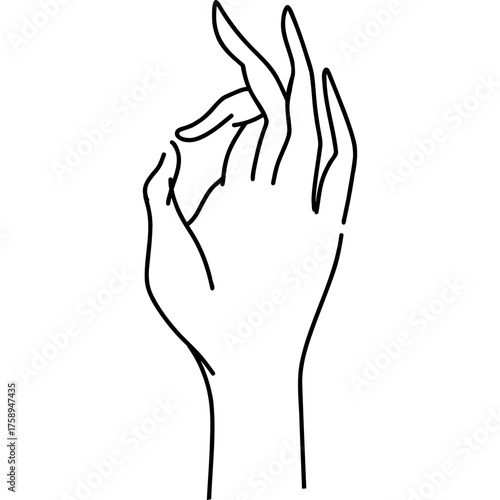 A graceful hand gesture sym...