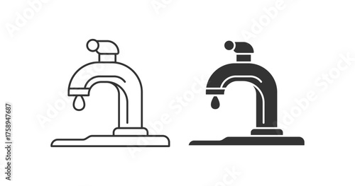 Water faucet icon. Vector illustration desing.