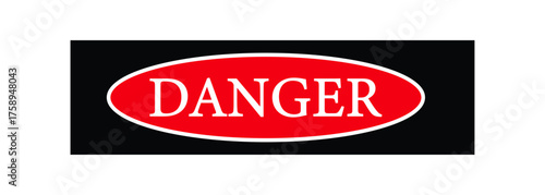 Danger - custom blank sign icon. Vector illustration desing.