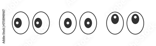 Set cartoon eyes icons icon. Vector illustration desing.