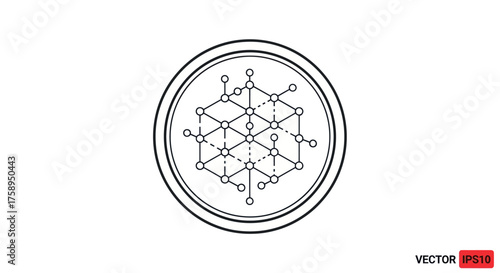 Molecular Structure in Circle Frame: Scientific Diagram.