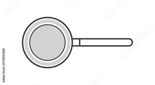 Simple Vector Illustration of a Round Frying Pan.