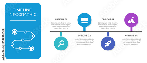 Progress bar featuring 4 arrow-shaped elements, symbolizing the four stages of business strategy and progression. Clean timeline infographic design template. Vector for mobile presentation.