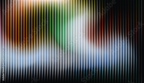 A dynamic abstract texture with a vertical striped overlay set against a soft, bright light gradient.