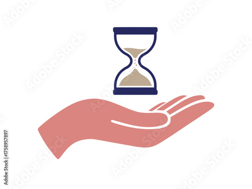 A hand gently holds the kumsati symbol. An image that demonstrates the importance of time.