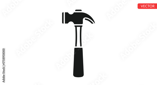 Silhouette of a Claw Hammer Tool.
