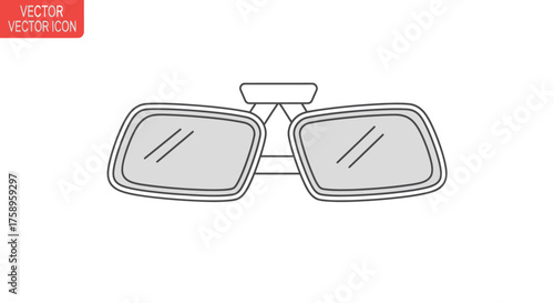 Vintage Double-Lens Eyeglasses with Thick Frames.