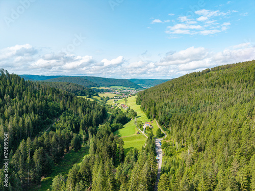 Blick über das Senkenbachtal nach Beiersbronn im Schwarzwald