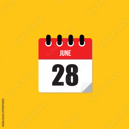 June 28 Calendar Icon
