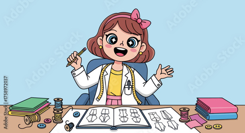 Seamstress with designs