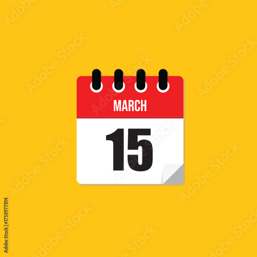 March 15 Calendar Icon