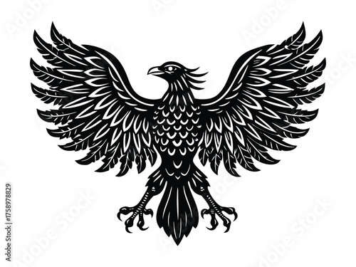 eagle with wings full vector file