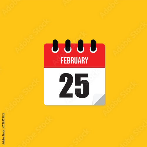 February 25th Calendar Icon