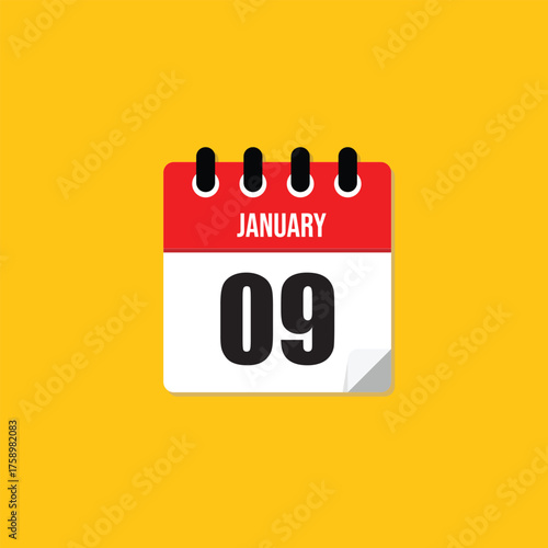 Calendar icon for January 9th