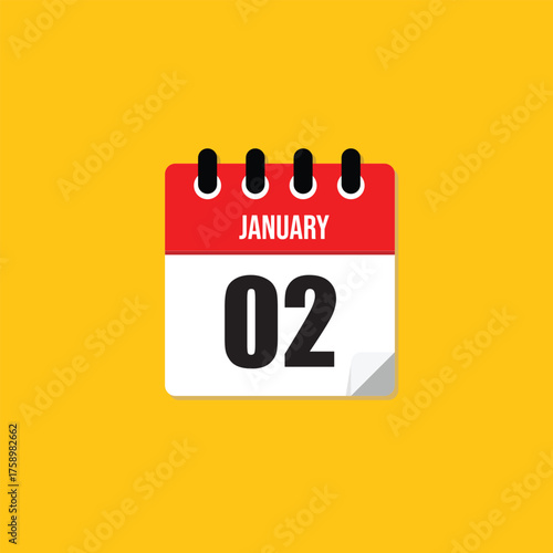 January 02 calendar icon