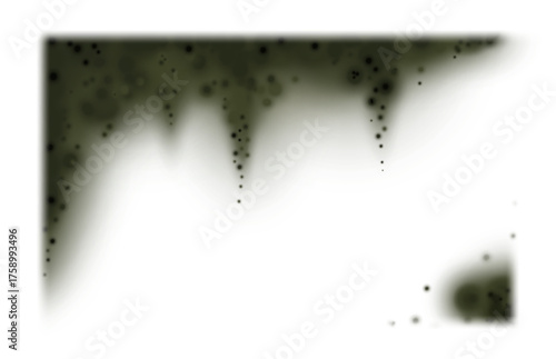 Black mold spot in the corner.