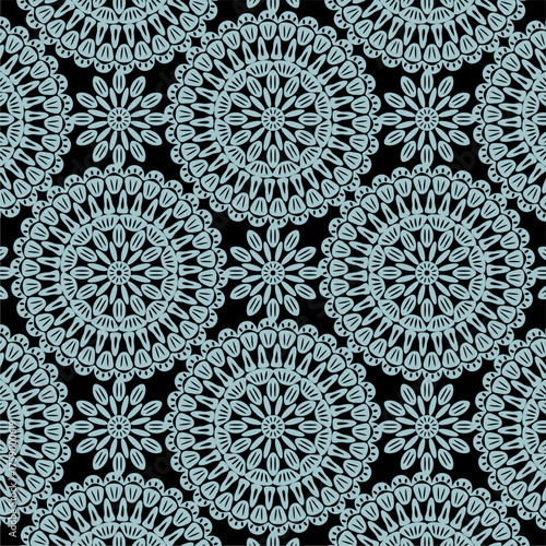 Pattern with crochet granny square wallpaper handmade decorative art design print