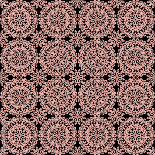 Pattern with crochet granny square wallpaper handmade decorative art design print