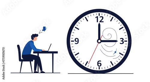 Time management illustration: Boost productivity, beat deadlines & achieve work-life balance
