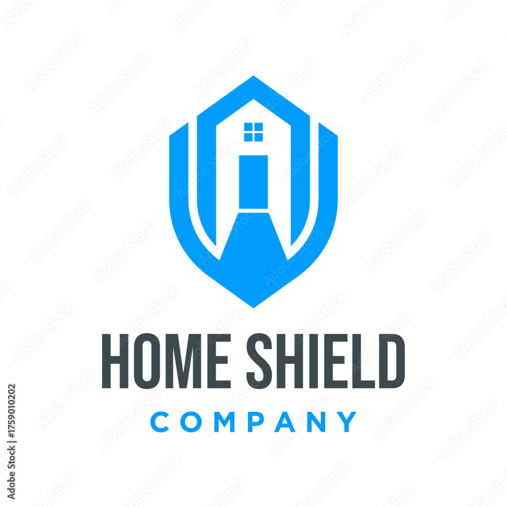 Fototapeta premium Smart House Home Shield Security Logo Template Design