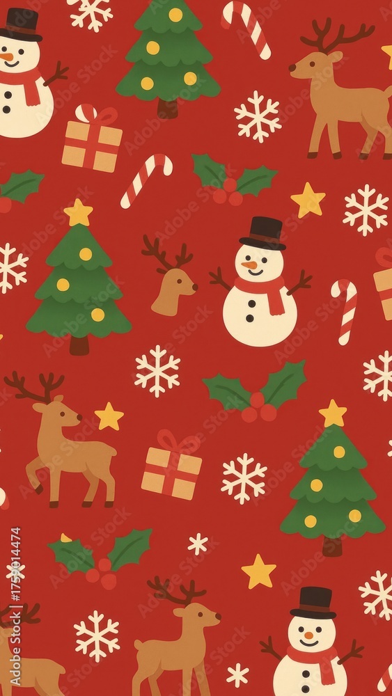 Fototapeta premium Festive holiday-themed mobile wallpaper
