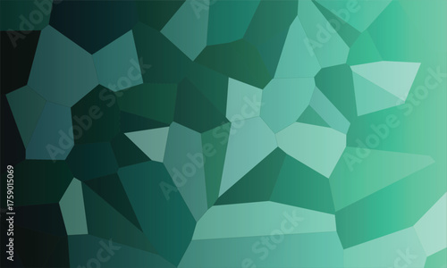 Teal And Green Geometric Mosaic With Gradient abstract