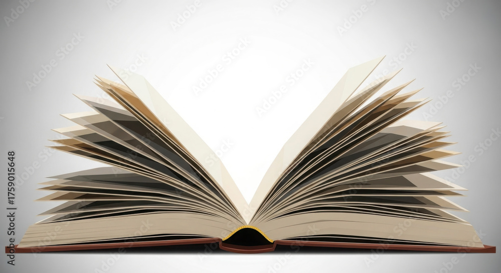 Fototapeta premium An Open Book Revealing Knowledge and Wisdom Inside