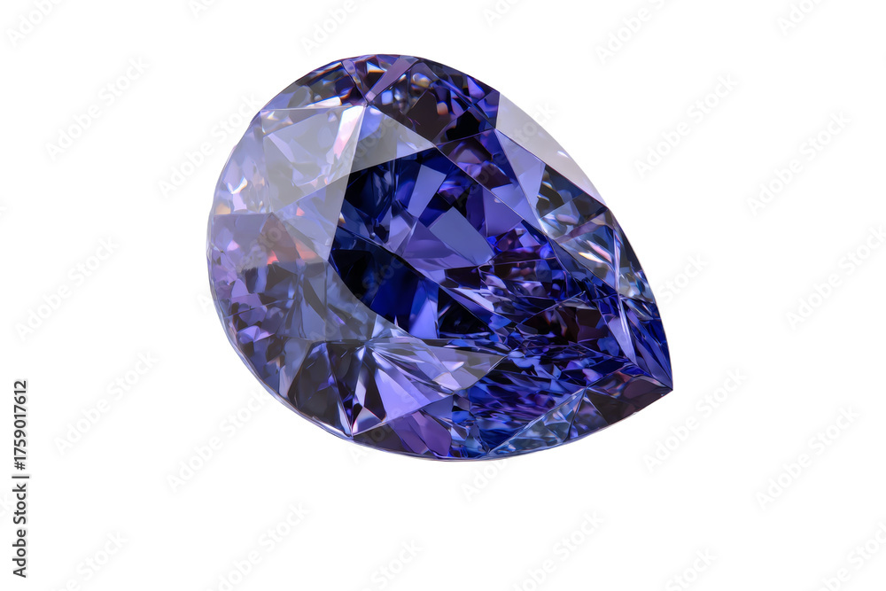 Fototapeta premium A blue diamond with a pointed top