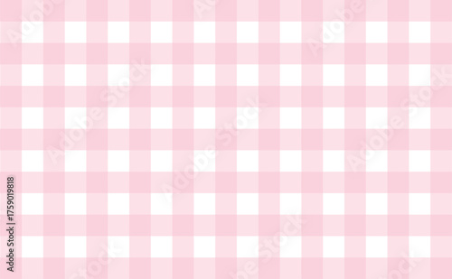 Abstract light pink gingham check pattern. Soft and romantic checkered design. Abstract geometric bg. Perfect Valentine’s day background for love-themed creative projects.