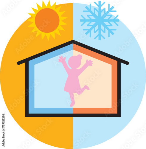 家で喜ぶ家主の女性