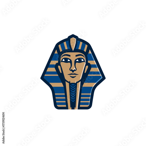 Egyptian pharaoh graphic illustration for design and decoration