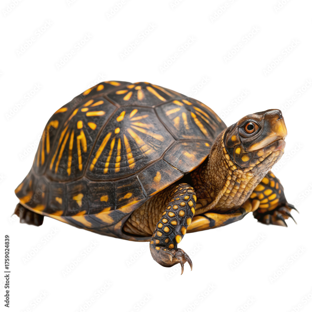Obraz premium Western box turtle png reptile png terrapin png land turtle png hard shell png wild animal png desert turtle png transparent background image