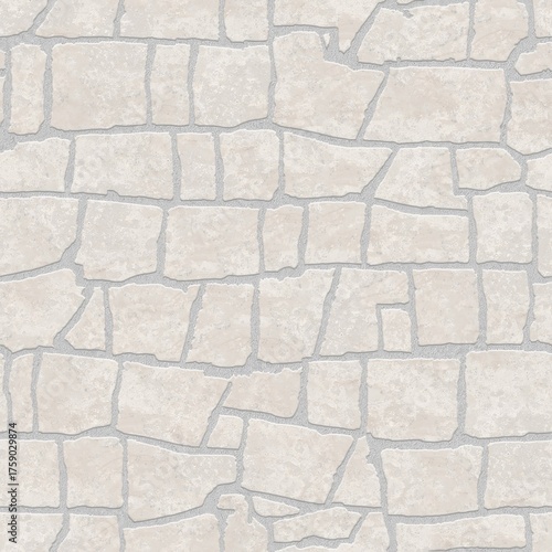 Seamless marble tile texture for CAD and architectural rendering, polished stone surface with natural veins, high-resolution tile pattern, white and gray marble material, realistic 3D texture map
