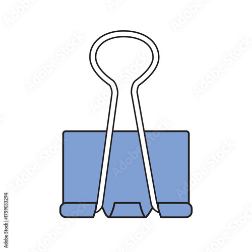 Binder clip illustration isolated vector