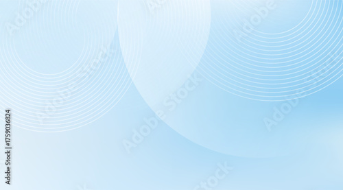 Serene light blue gradient background featuring clean, overlapping circular patterns with subtle white line details evoking a sense of calm and modern elegance