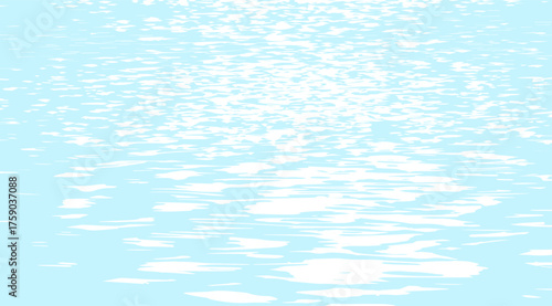 Light blue abstract background with white reflections showcasing a serene and tranquil water surface, ideal for conveying calmness and peacefulness with soft color gradations