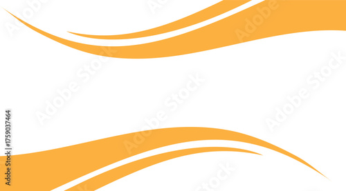 Elegant orange wave pattern against a crisp white background creates a sleek, minimalist design ideal for banners, presentations, and adding a touch of modern flair to any project