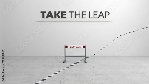 Motivational Wall Art with Bold Message Encouraging Courageous Action