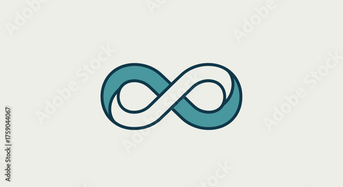 Teal and white infinity symbol