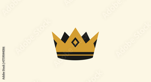 Geometric crown icon