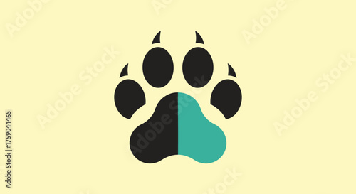 Stylized paw print