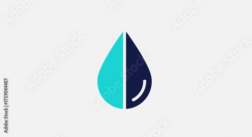 Split raindrop icon