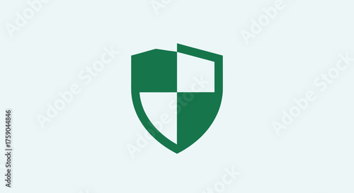 Green shield split into four quadrants