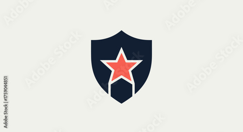 Star within shield