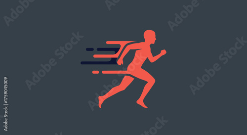 Runner image, lines trail